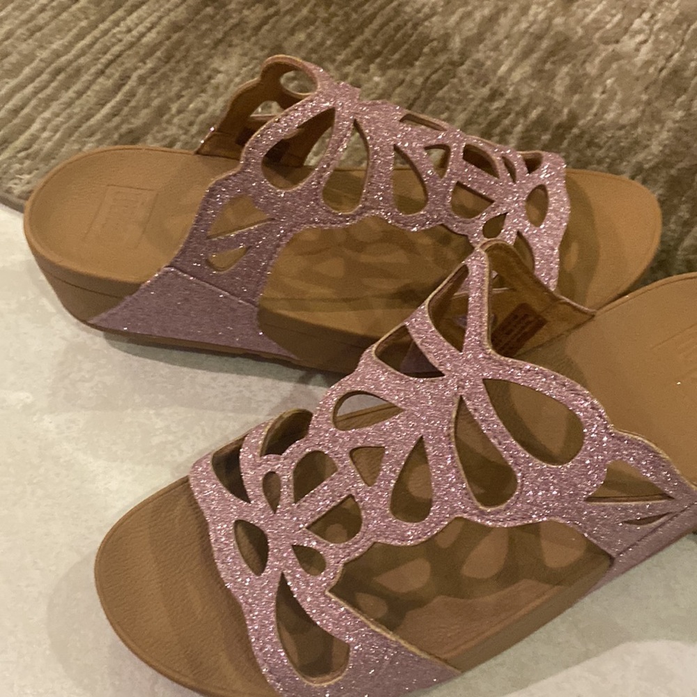 Fitflop Valentine Pink Glitter Limited Edition Shimmer Crystal Bumble Butterfly - Picture 6 of 16